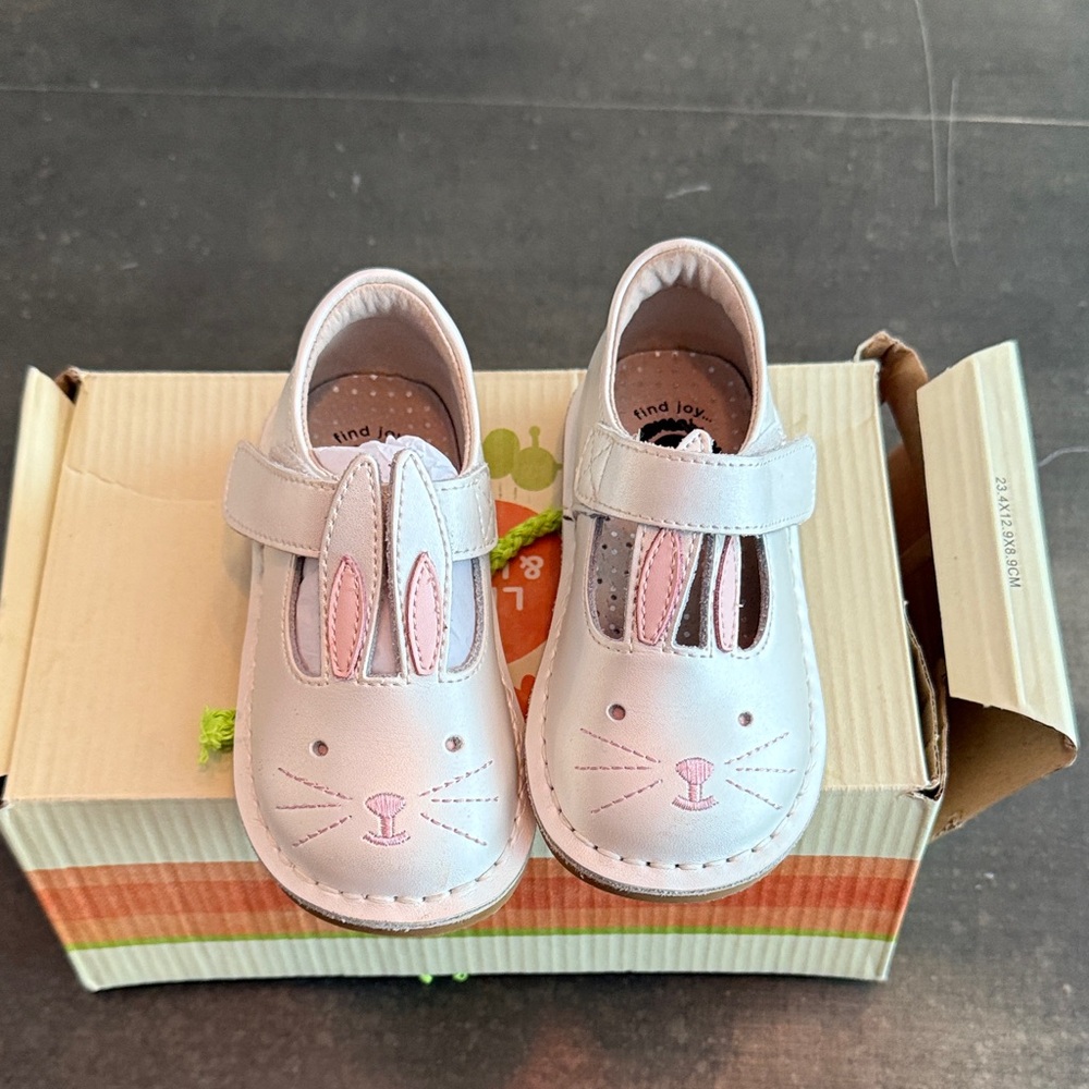 Livie & Luca Pink Bunny Baby Shoes